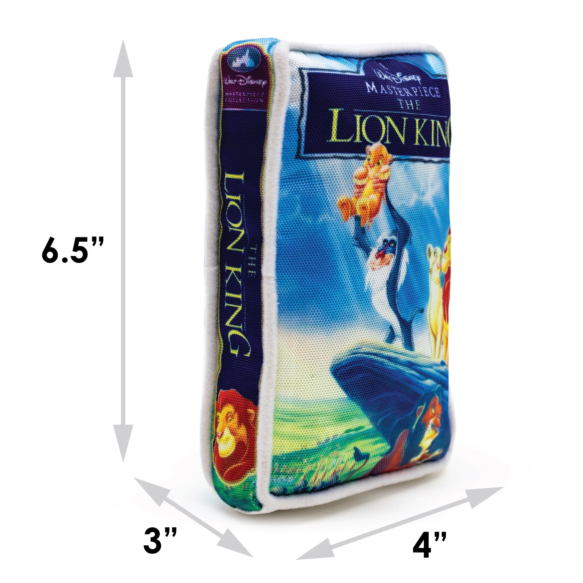Lion King VHS Squeaker Plush Dog Toy - Disney The Lion King VHS Tape Replica