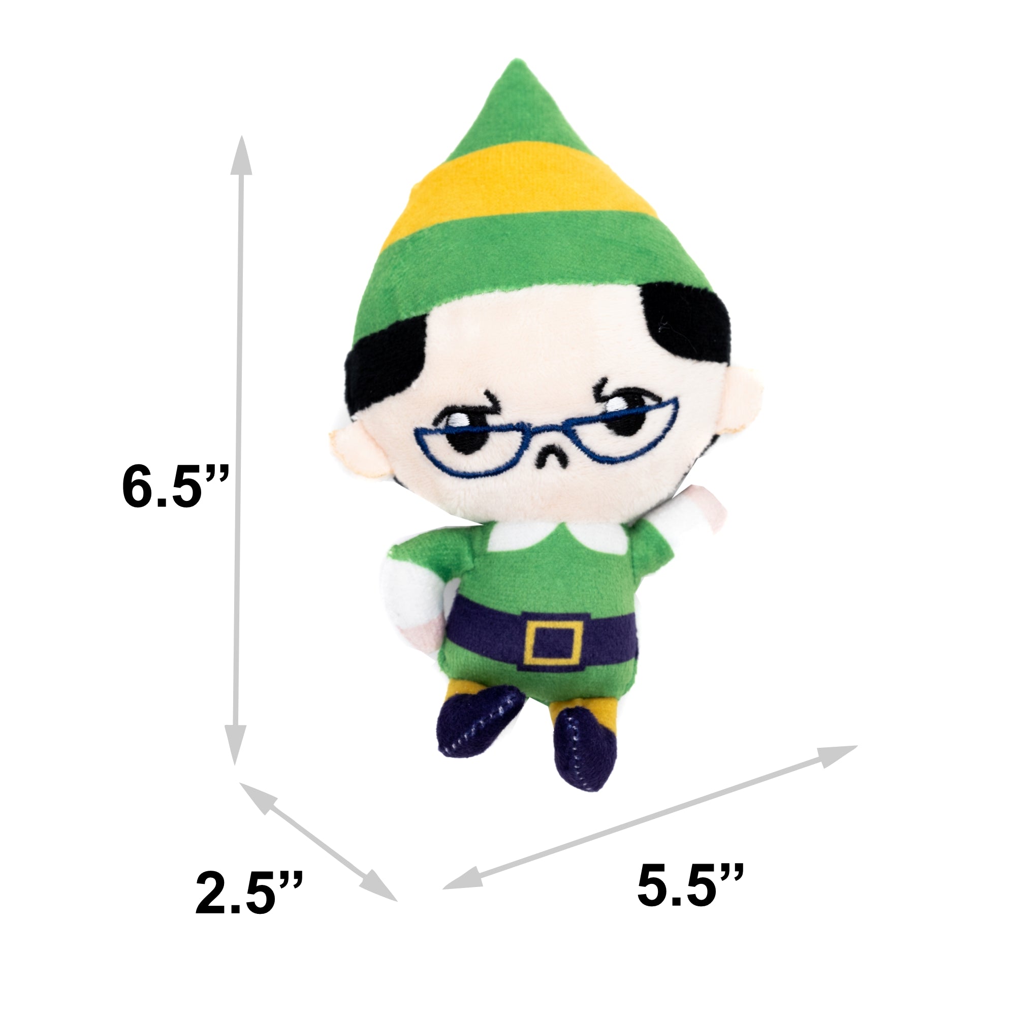 Papa Elf Dog Toy Squeaker Plush - Elf Chibi Papa Elf Full Body Pose