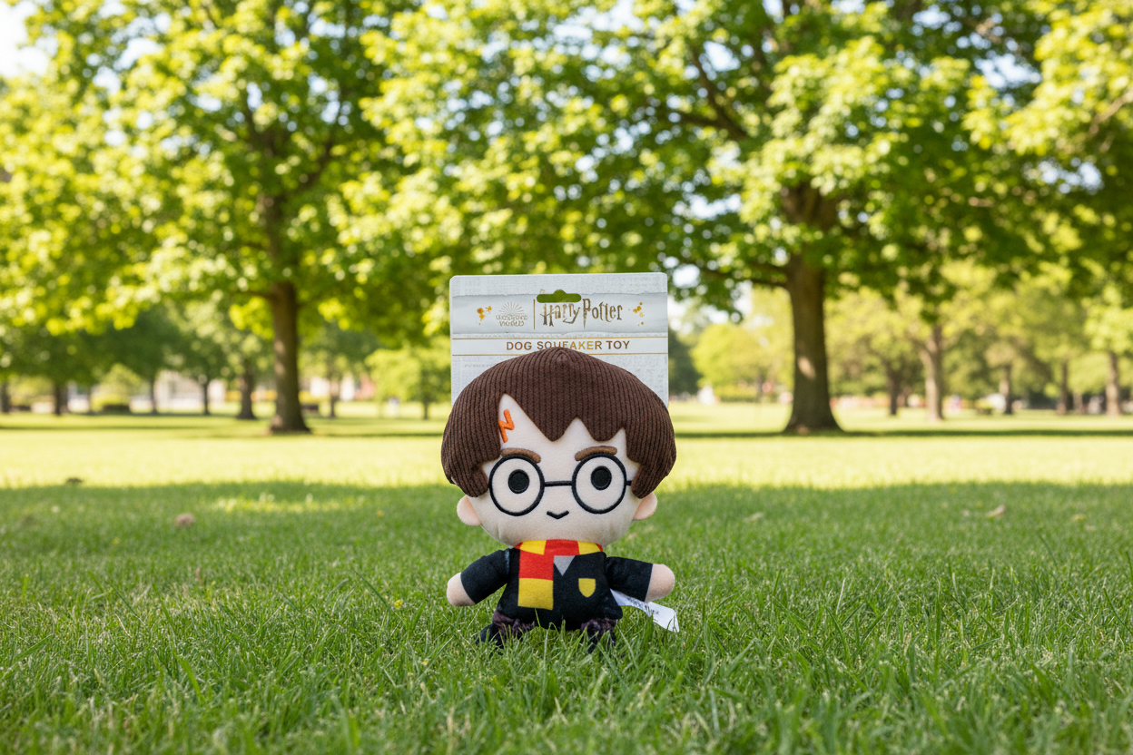 Dog Toy Squeaker Plush - Harry Potter Standing Charm Full Body Pose