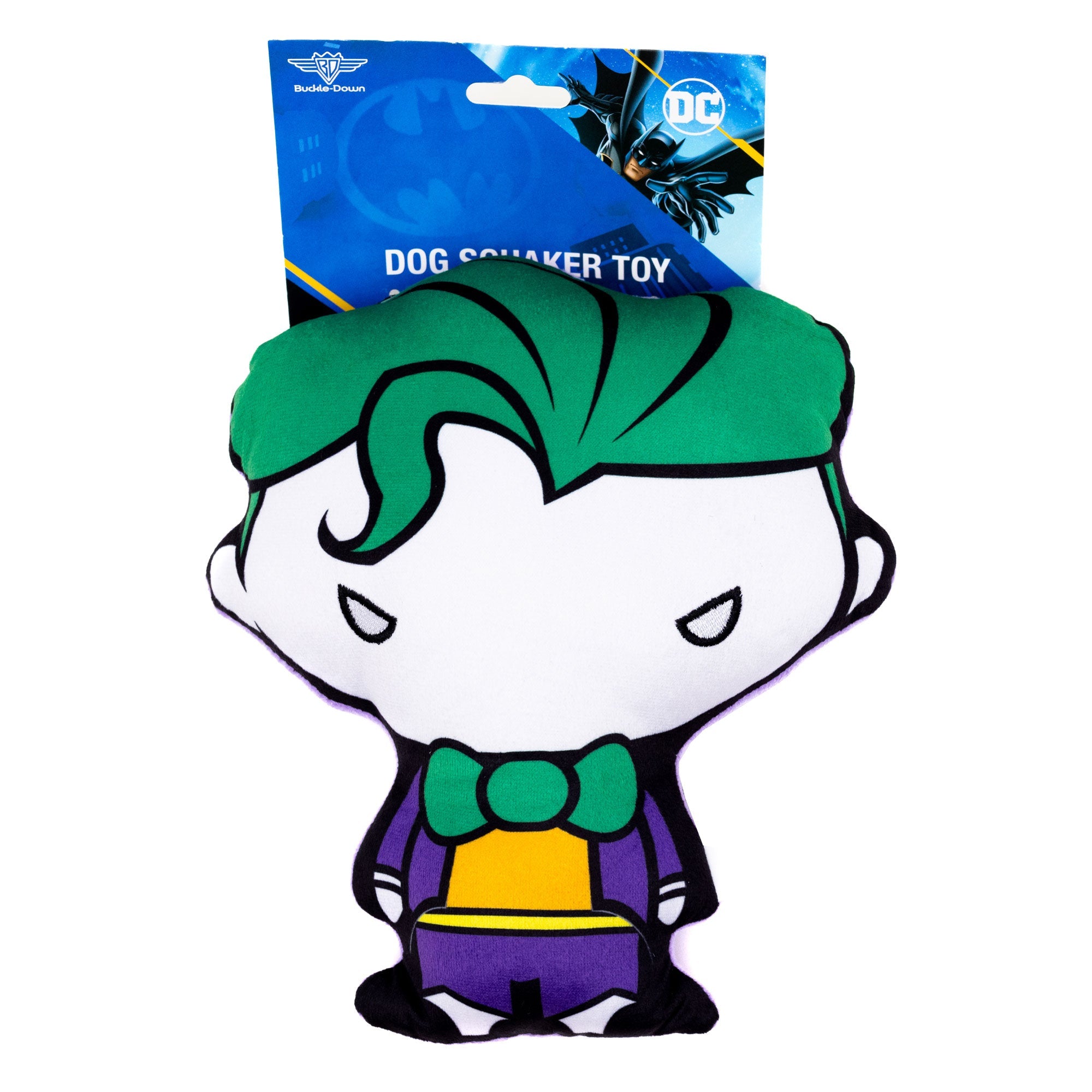 DC Comics Chibi Joker Squeaker Plush Dog Toy  - DC Comics Chibi Joker Standing Pose