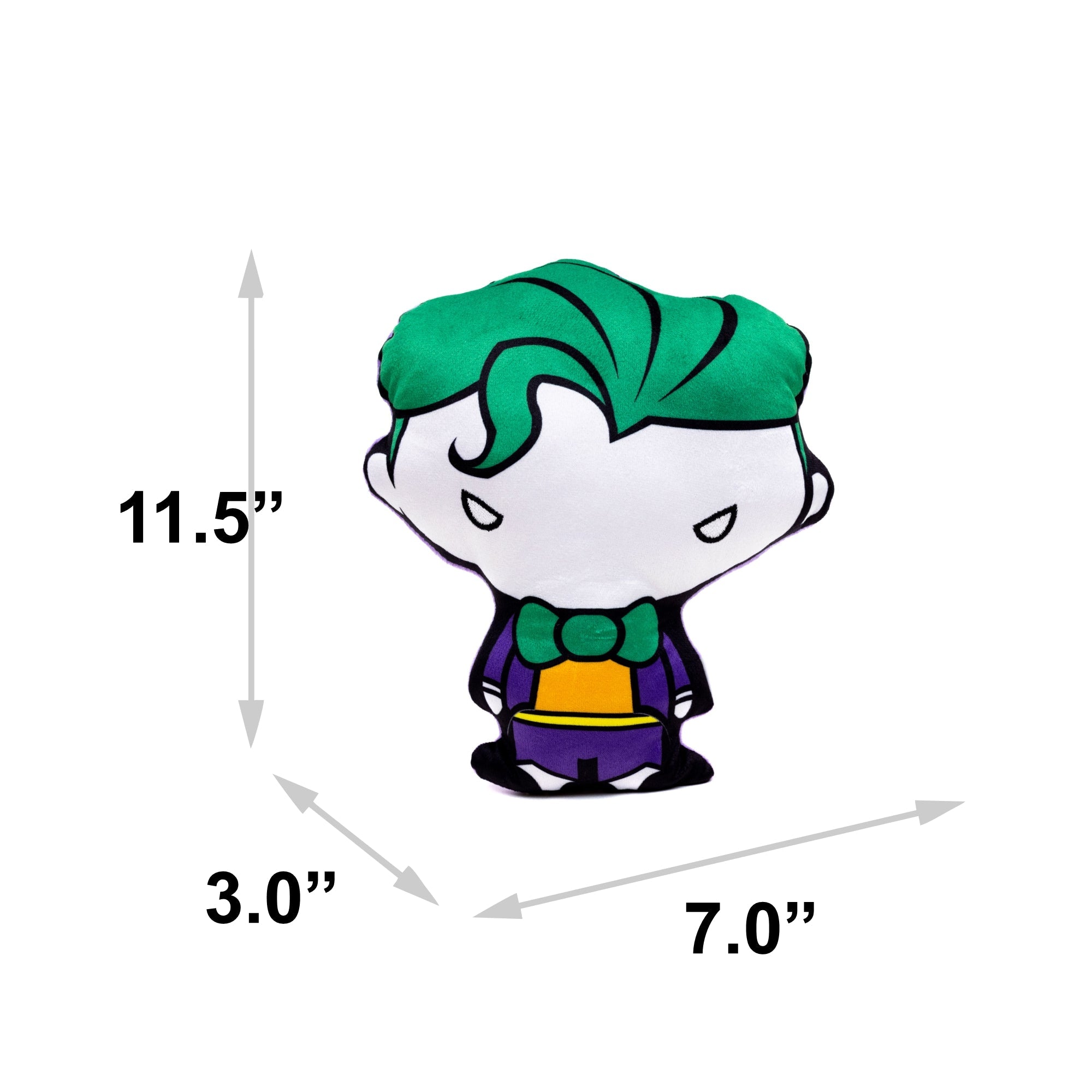DC Comics Chibi Joker Squeaker Plush Dog Toy  - DC Comics Chibi Joker Standing Pose
