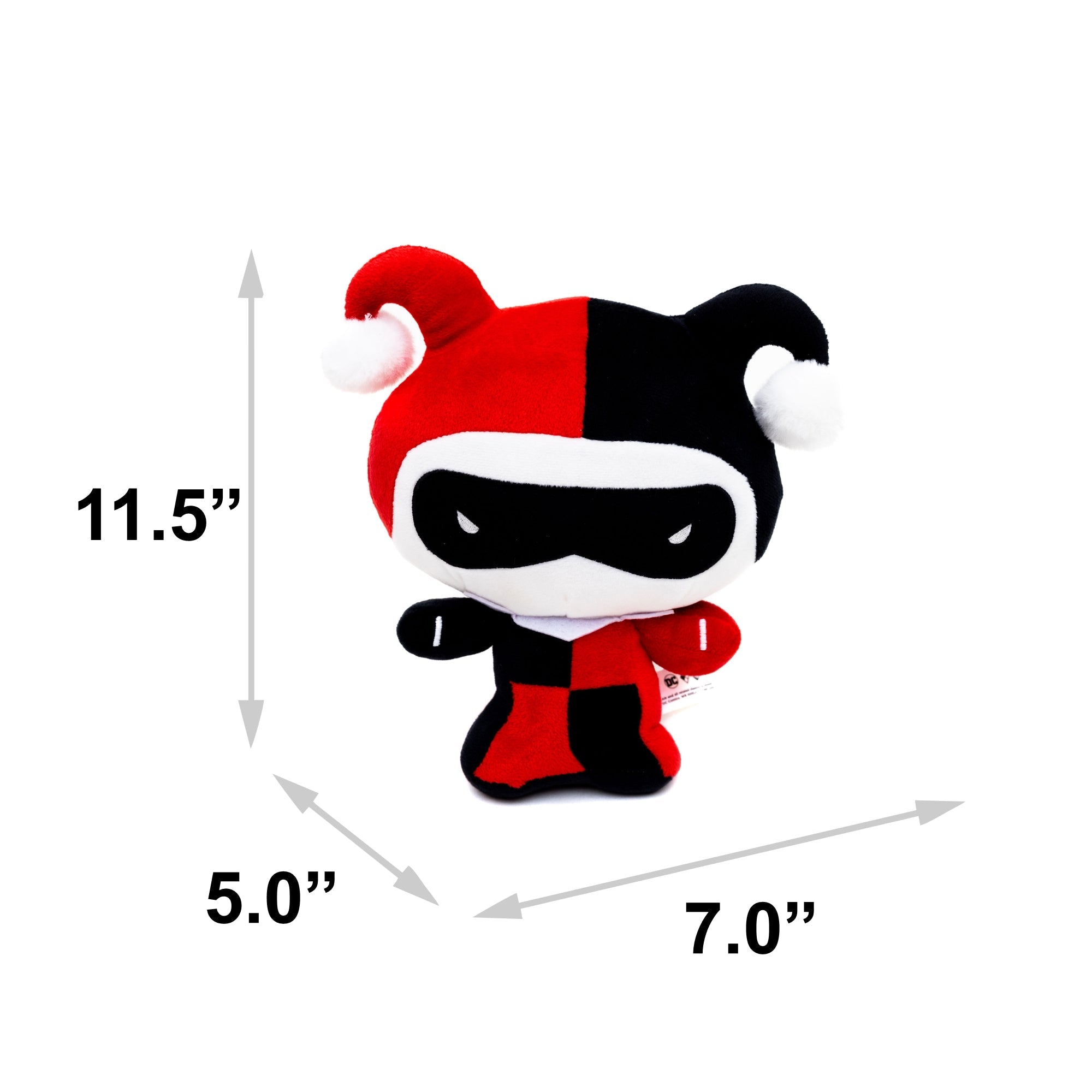 DC Comics Chibi Harley Quinn Squeaker Plush Dog Toy - DC Comics Chibi Harley Quinn Standing Pose