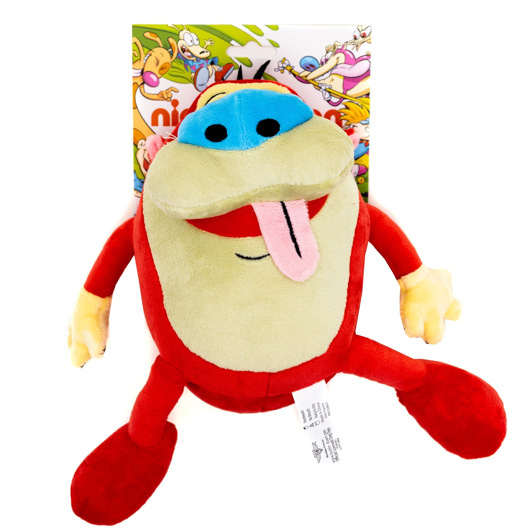 Stimpy Squeaker Plush Dog Toy - The Ren and Stimpy Show Stimpy Full Body Pose
