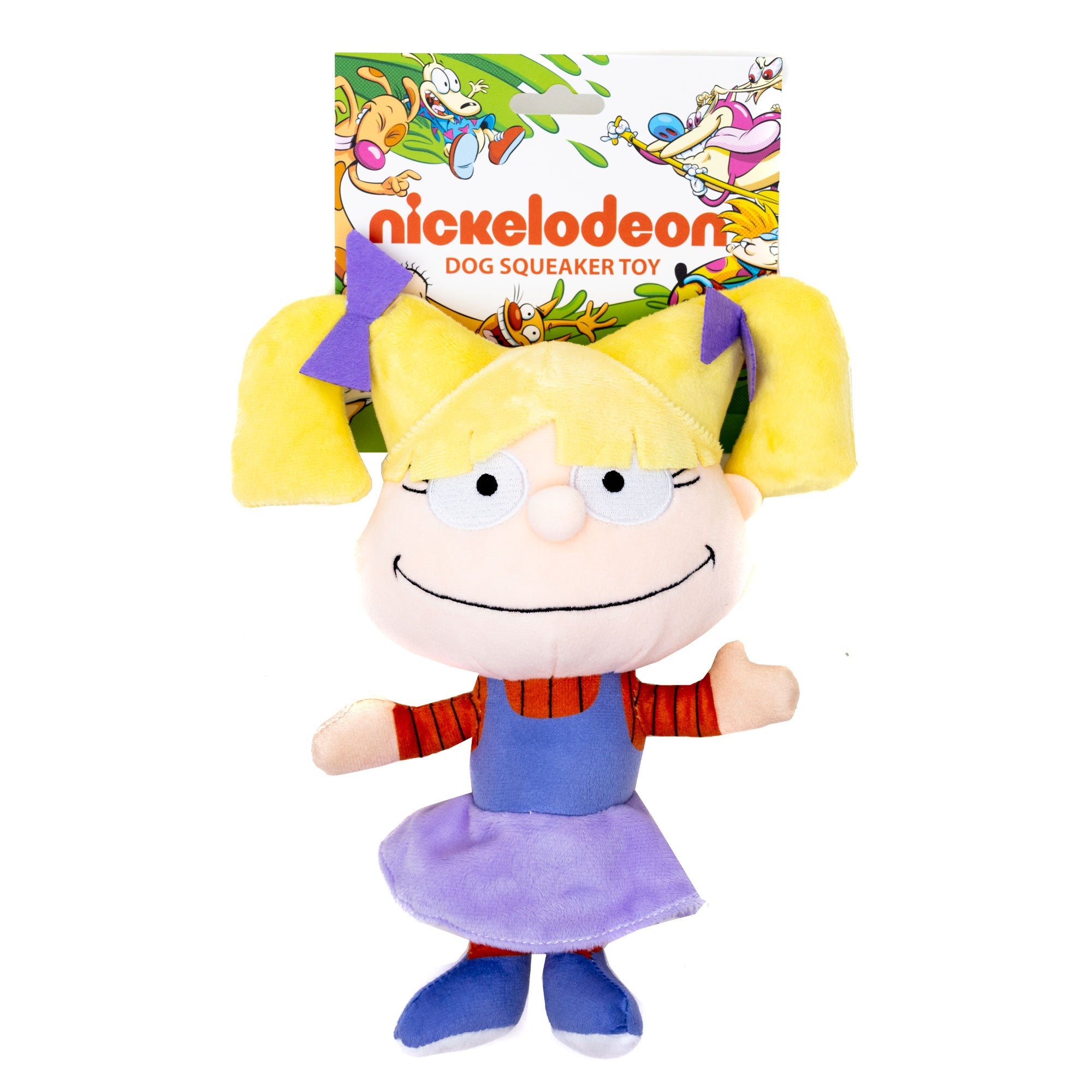 Rugrats Angelica Pickles Squeaker Plush Dog Toy - Rugrats Angelica Pickles Full Body Sitting Pose