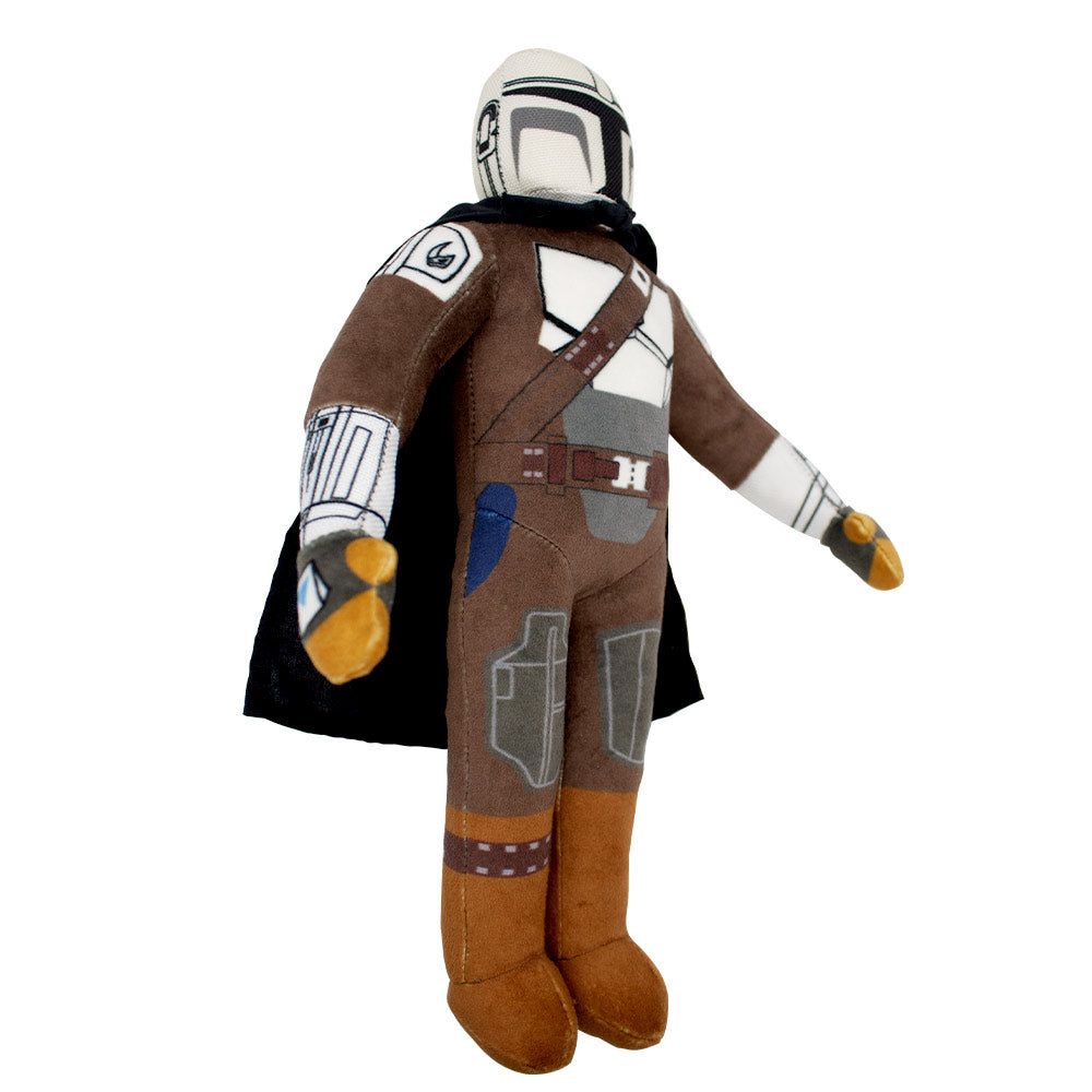 Star Wars Mandalorian Squeaker Plush Dog Toy - Star Wars The Mandalorian Standing Figure Pose