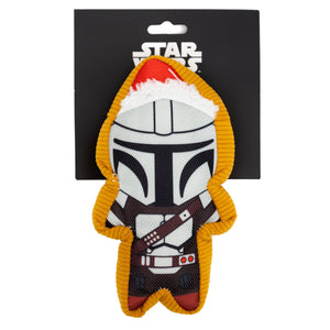 Star Wars Holiday Mandalorian Santa Cookie Replica Plush Toy | Dog Toy