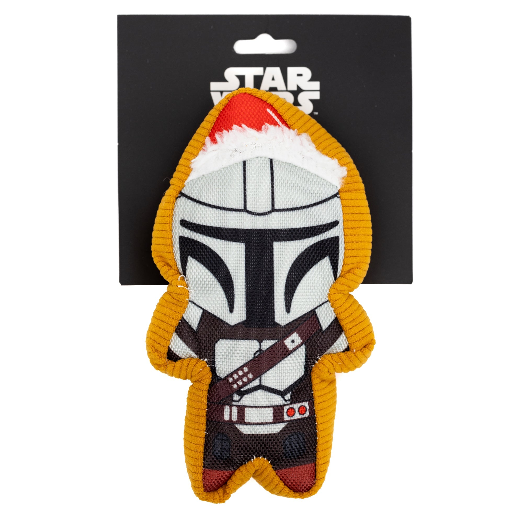 Star Wars Holiday Mandalorian Santa Cookie Replica Plush Toy | Dog Toy