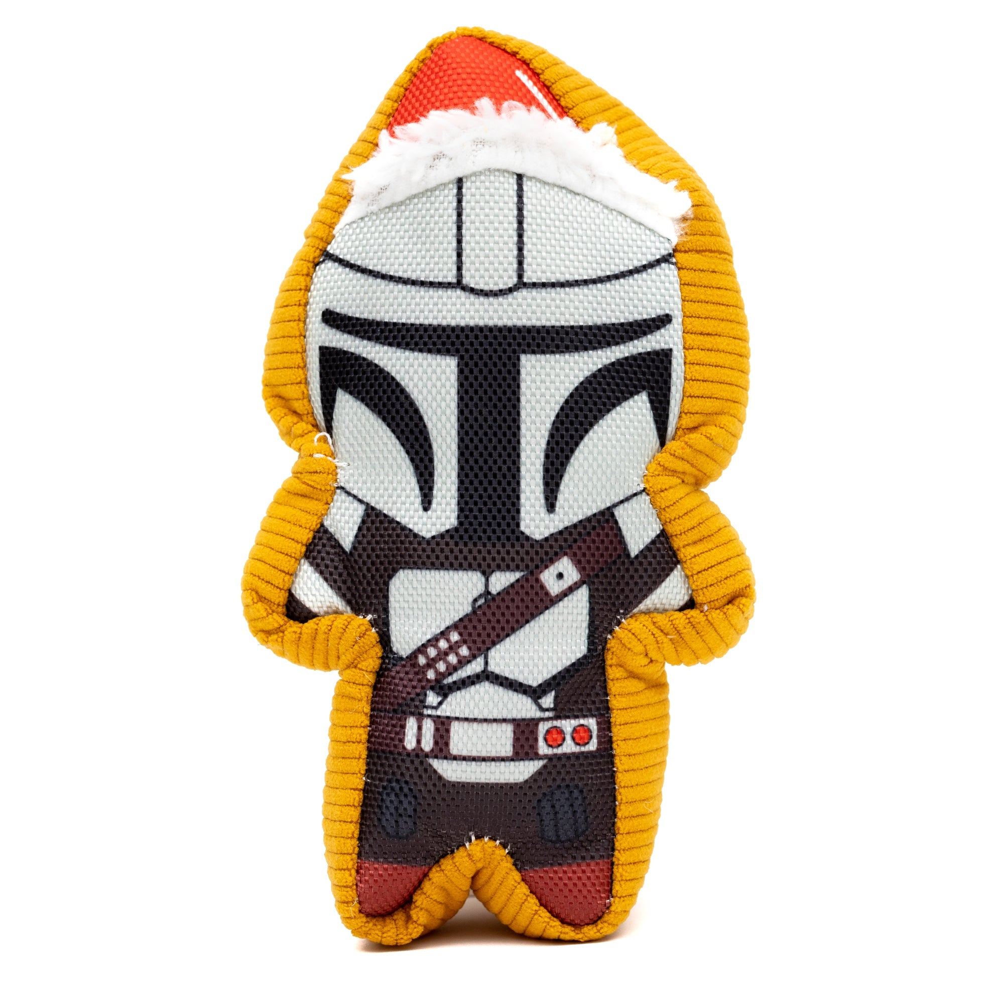 Star Wars Holiday Mandalorian Santa Cookie Replica Plush Toy | Dog Toy