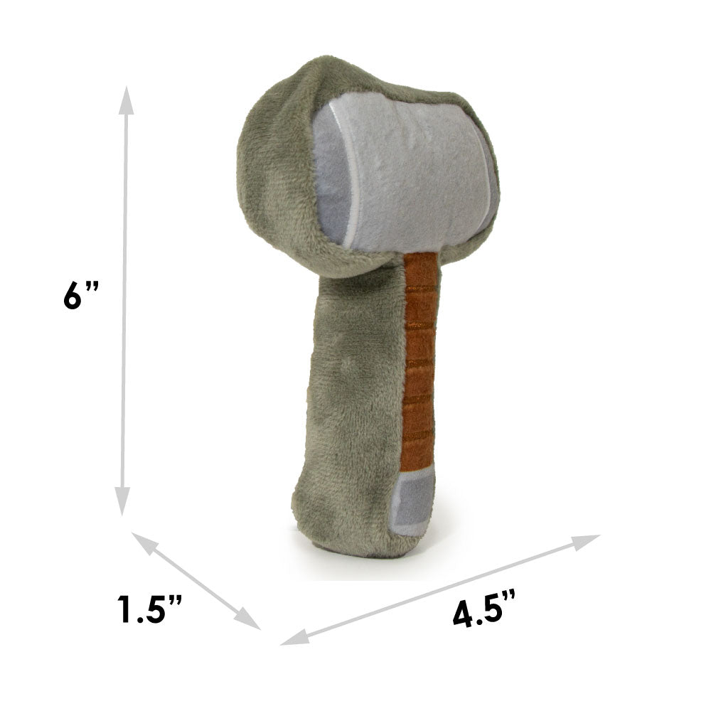 Thor's Hammer Squeaker Plush Dog Toy |