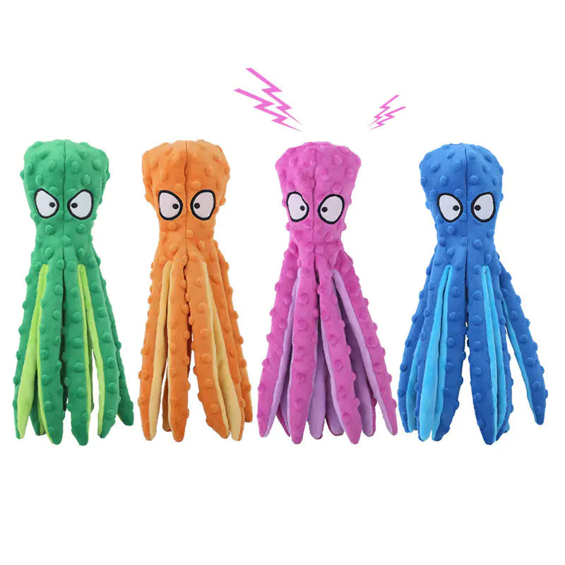 8 Legs Octopus Stuffed Plush Toy | Squeaky Fun Dog Toy