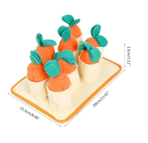Snuffle & Forage Fun - Garden Fresh Puzzle Toys! 🥕🍎🥦 Choose Your Pup's Favorite "Harvest" - Available in Multiple Fruit &amp; Vegetable Variants!