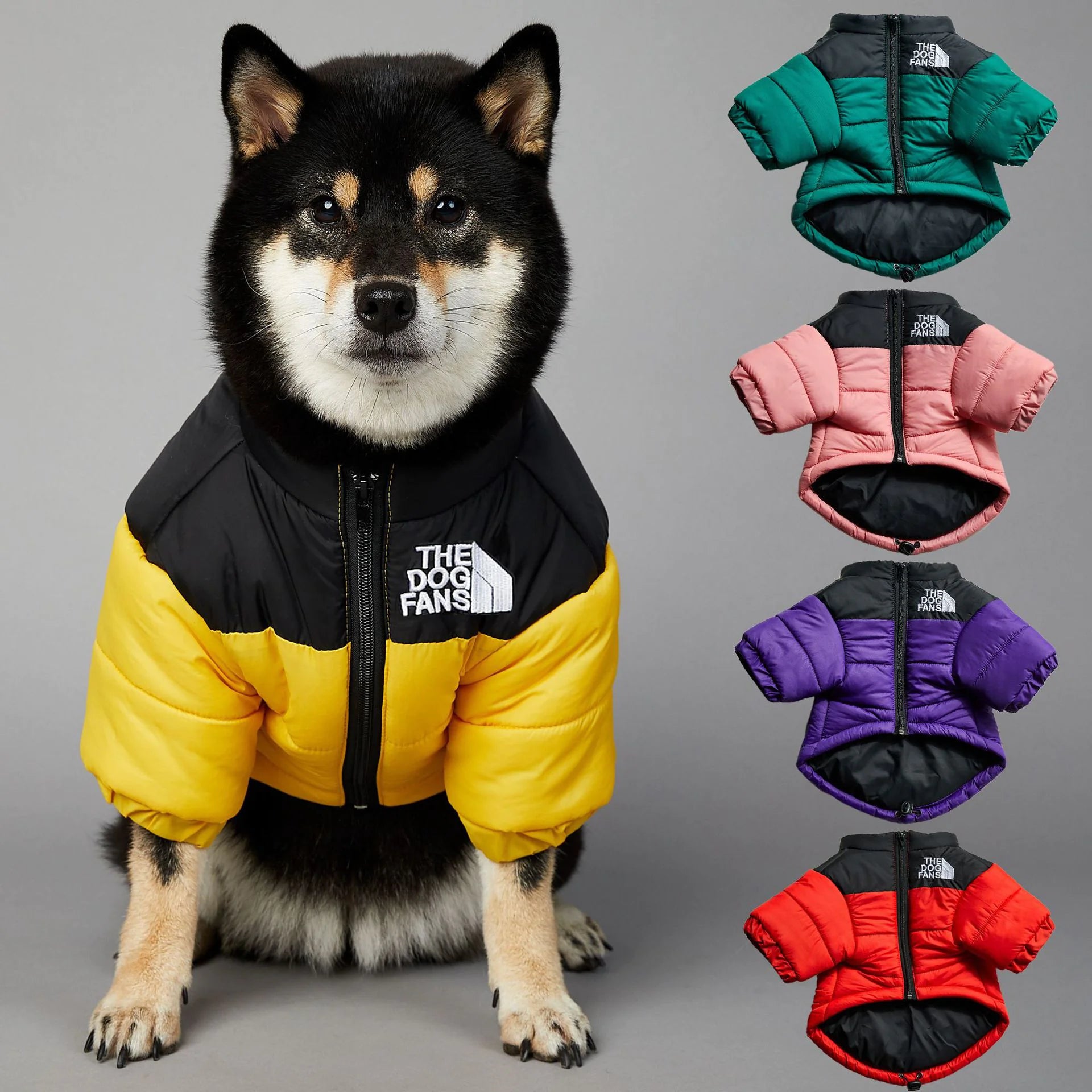 The Dog Face Fashion Warm Raincoat Dog Pet Padded Jacket |Puffer Jacket