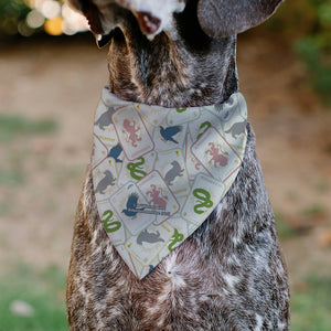 Pet Bandana - Harry Potter School Tarot Cards Stacked Beige/Multi Color