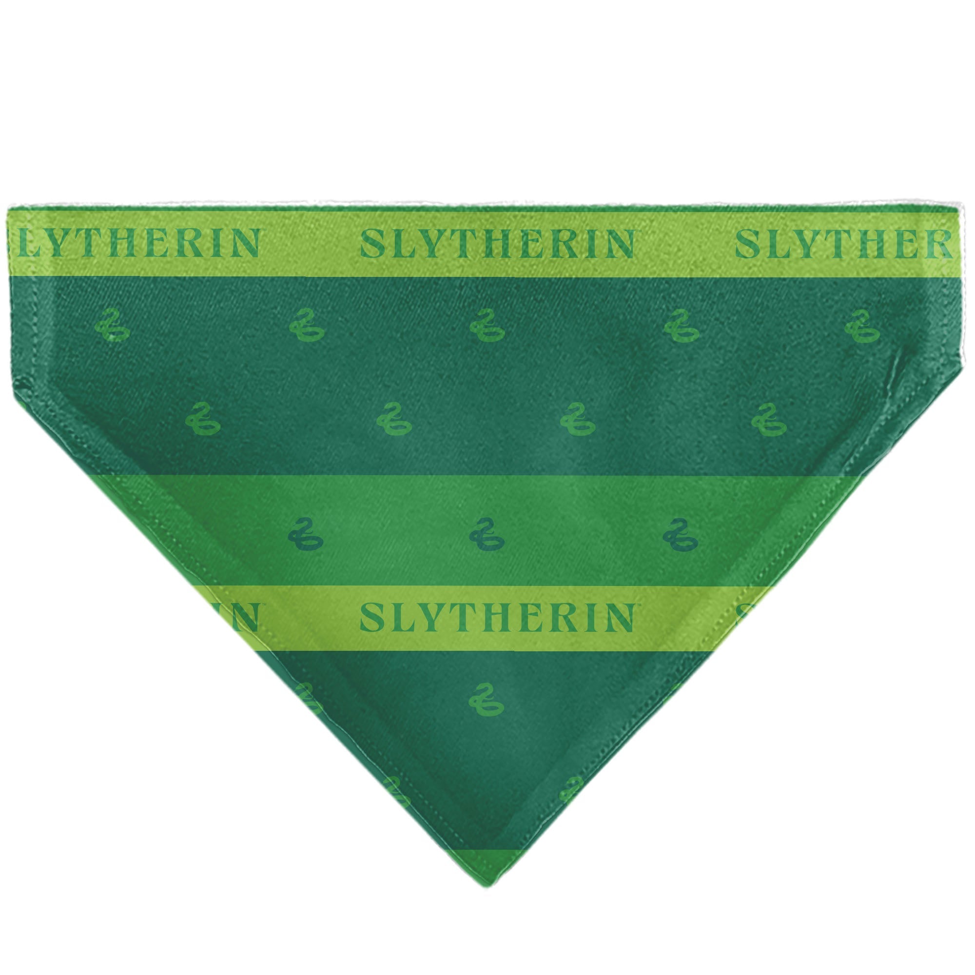 Pet Bandana - Harry Potter SLYTHERIN Traits Banner and Icons Greens/Yellow