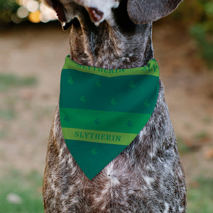 Pet Bandana - Harry Potter SLYTHERIN Traits Banner and Icons Greens/Yellow