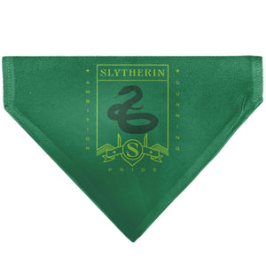 Pet Bandana - Harry Potter SLYTHERIN Traits Banner and Icons Greens/Yellow