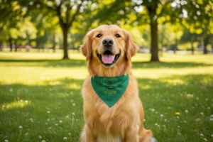 Pet Bandana - Harry Potter SLYTHERIN Traits Banner and Icons Greens/Yellow