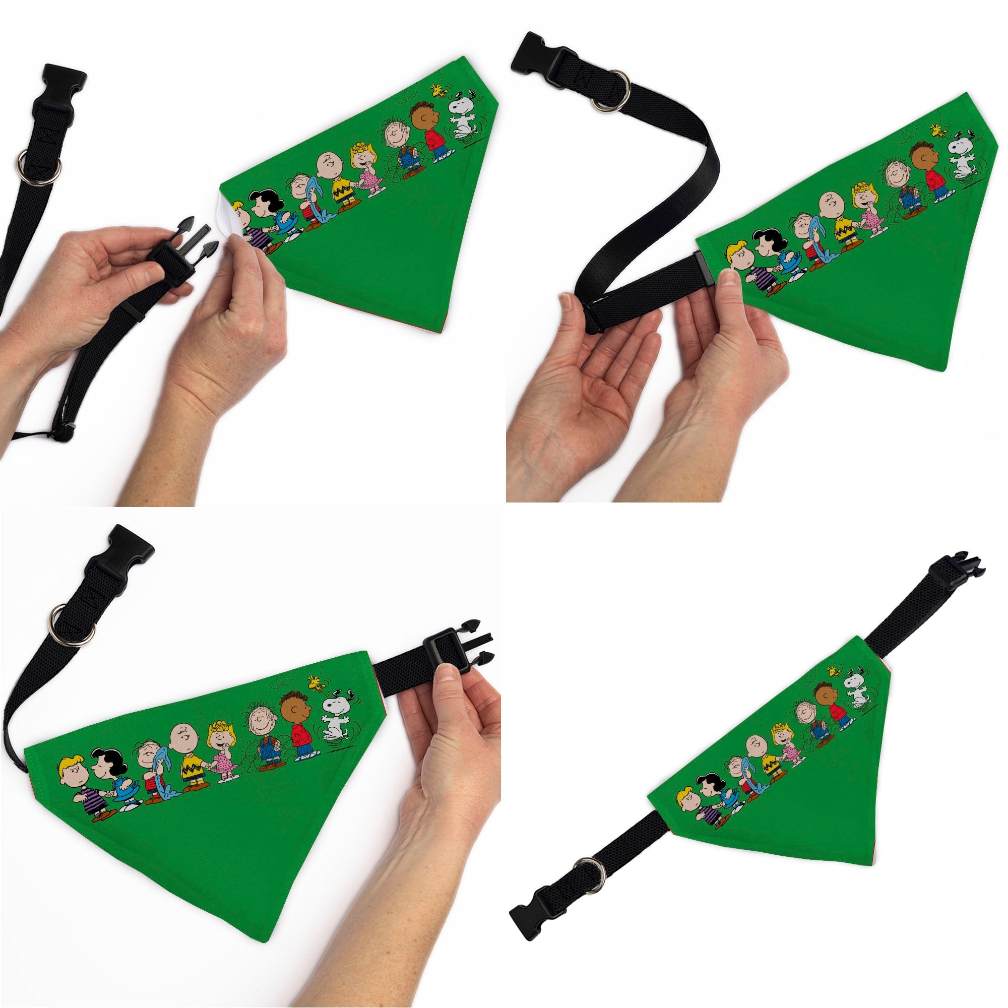 Pet Bandana - Peanuts Gang Group Pose Green