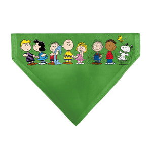 Pet Bandana - Peanuts Gang Group Pose Green