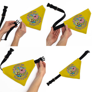 Pet Bandana - SpongeBob SquarePants and Friends SOAK UP POSITIVITY Pose Yellow