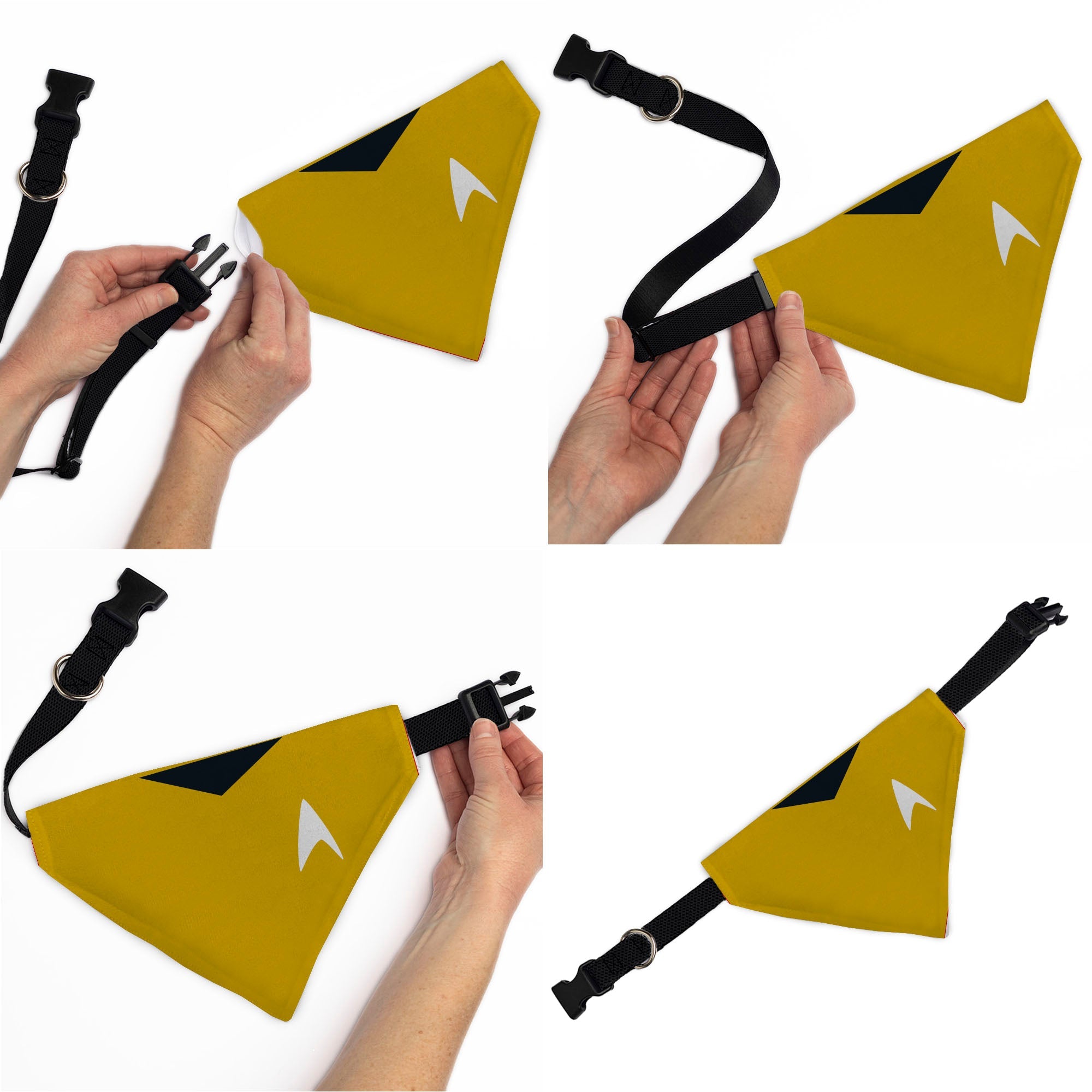 Pet Bandana - Star Trek Original Series Golden Yellow Uniform Print