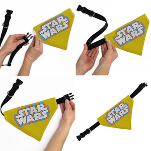 Pet Bandana - STAR WARS Title Logo Yellow/Multi Color/White