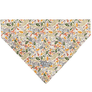 Pet Bandana - Winnie the Pooh Smiling Face/Foliage Collage Beige/Green/Orange/Yellow