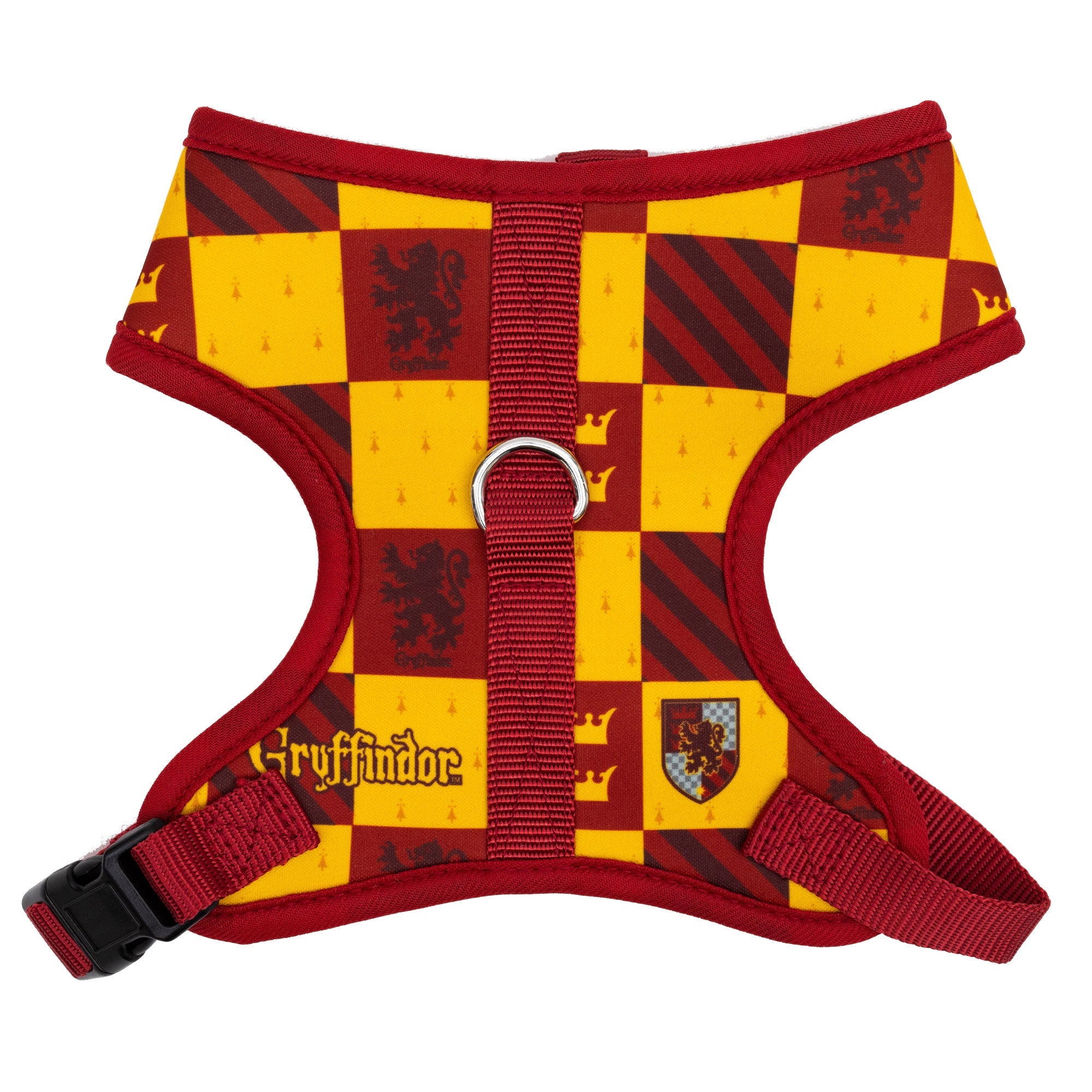 Harry Potter Dog Harness - Gryffindor Checker Burgundy/Yellow