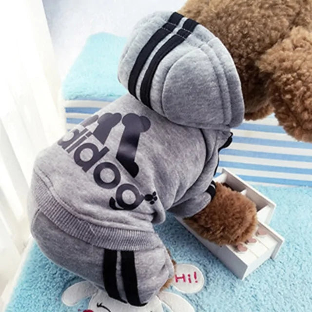 Dog Jumpsuit Costume | Adidog Sweatshirt for Dogs | Dog Sweats |Workout Wear for Dogs