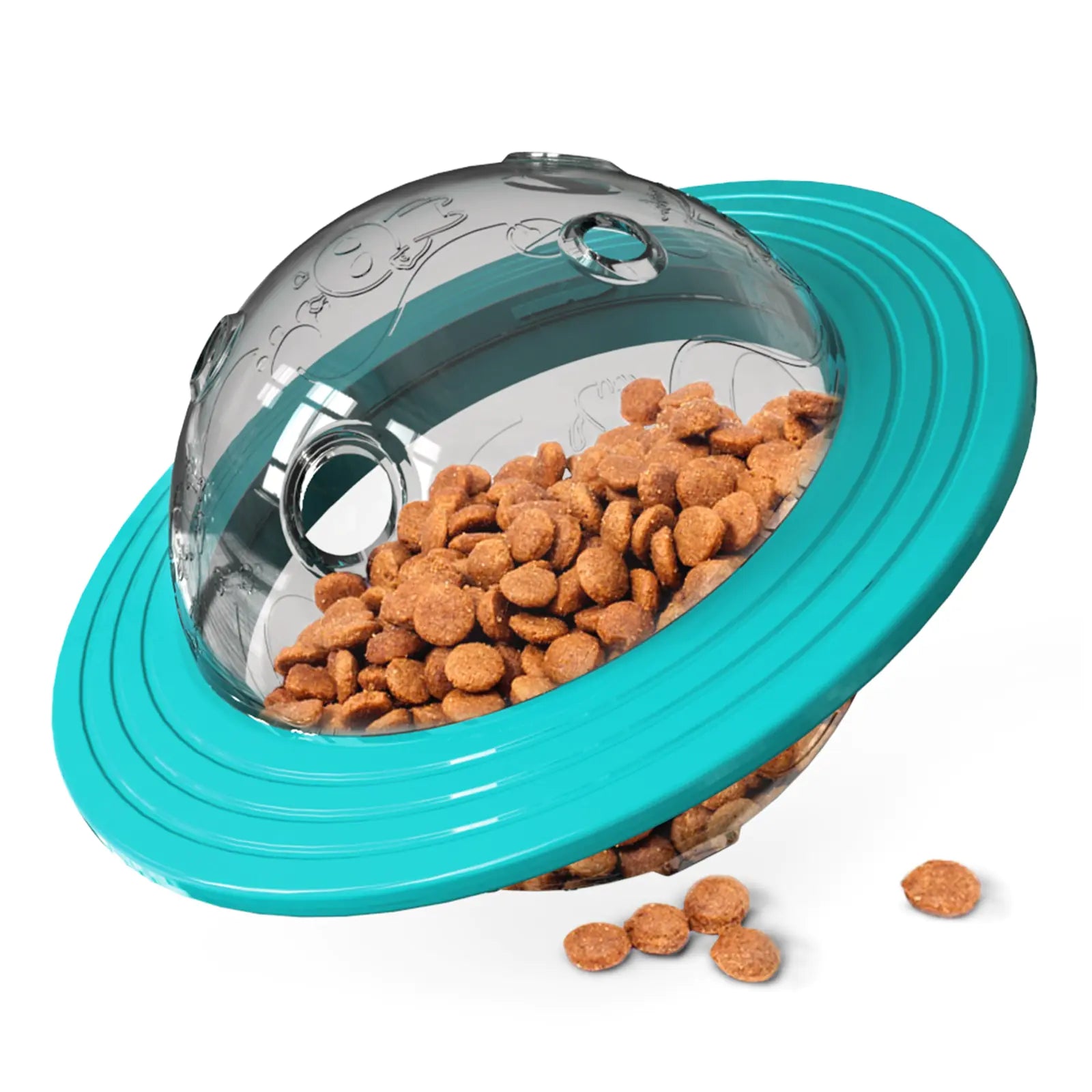 Rotating Disc Dog Toy - Bite Resistant Interactive Frisbee