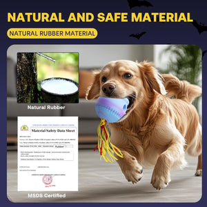 Dog Toy with Rope and Mold to Frozen Treat, Natural Rubber, Safe and Indestructible Dog Chew Toy, Interactive Dog Toy Keeps Dog Busy, Easy to Clean Dog Ball as Slow Feeder and Food Dispensing