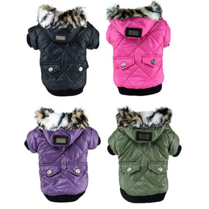 Winter Dog Clothes Warm Thicken Coat Jacket for Puppy Pet Fur Hoodie for Small Medium Dogs Chihuahua French Bulldog Clothing