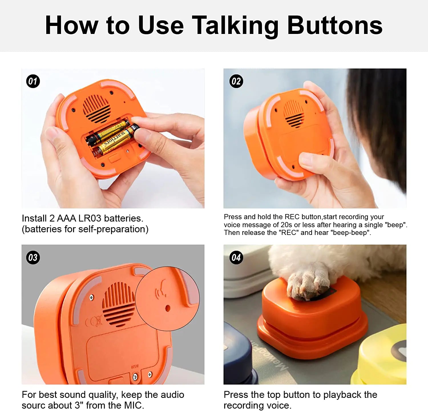 Bark Academy Pro Interactive Voice Training Bell for Dogs |Vocal Training Interactive Toy Bell Ringer