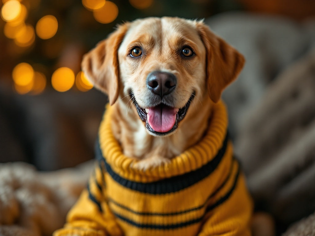 Harry Potter Dog Harness - Hufflepuff Checker Yellow/Black