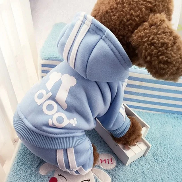 Dog Jumpsuit Costume | Adidog Sweatshirt for Dogs | Dog Sweats |Workout Wear for Dogs