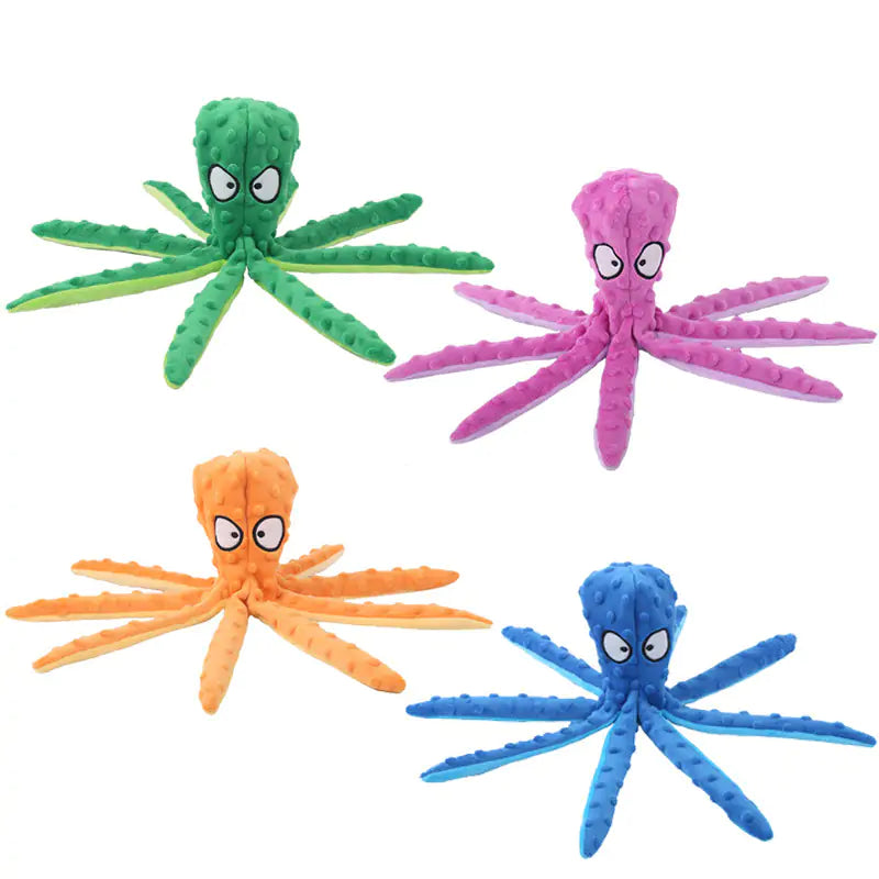8 Legs Octopus Stuffed Plush Toy | Squeaky Fun Dog Toy
